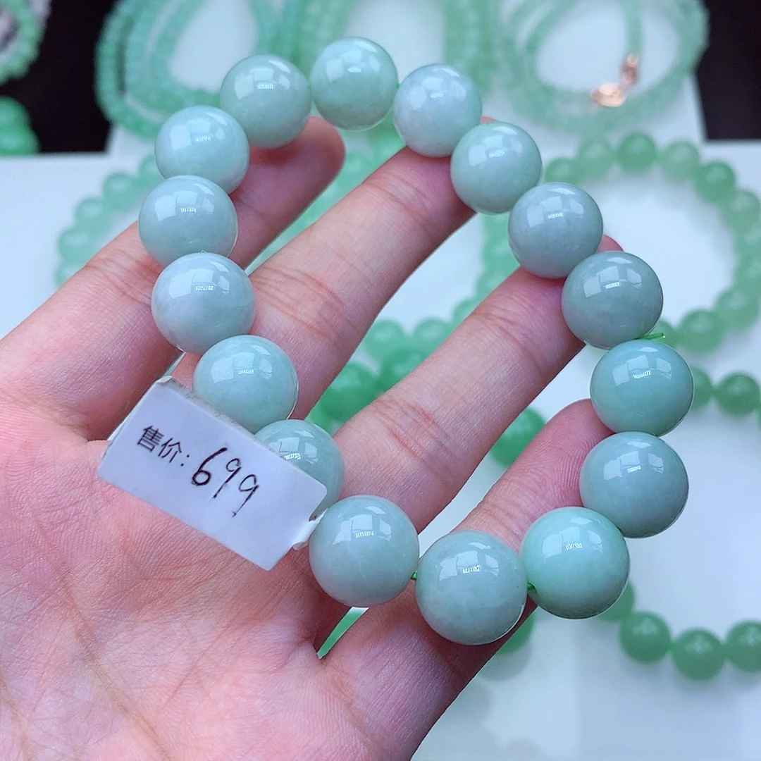 翡翠未镶嵌毛衣链卡13