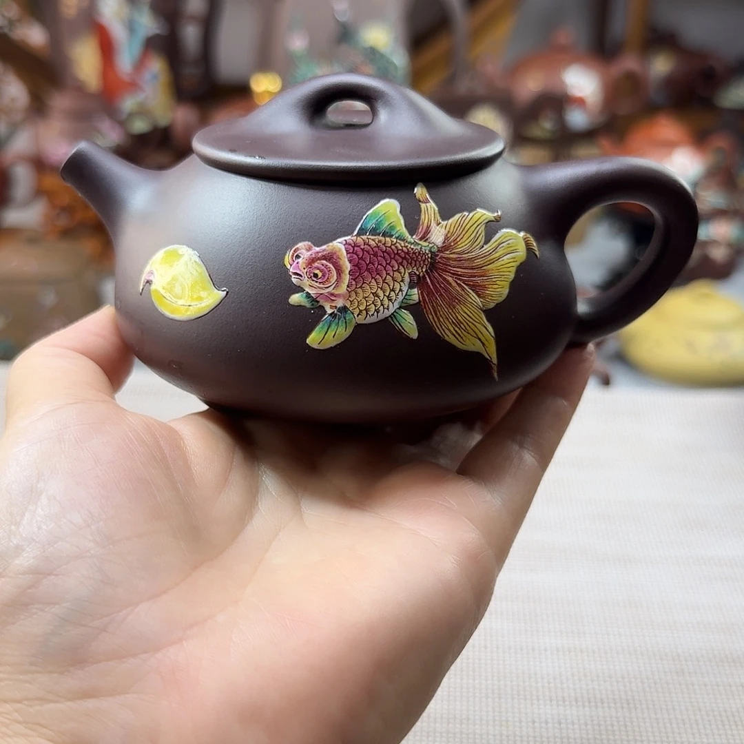 浪***花紫砂茶壶1245678990