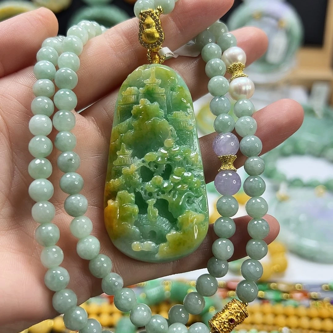 翡翠未镶嵌颈饰吊坠