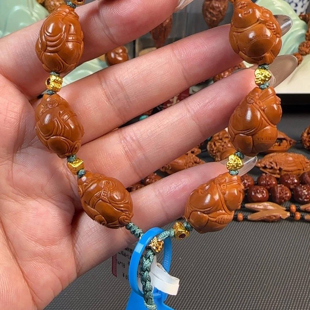 手串/手链橄榄核宽1.4小籽梅林红核嘟嘟小财神