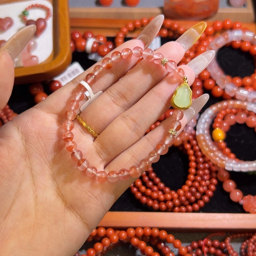 南红玛瑙手串未镶嵌5mm