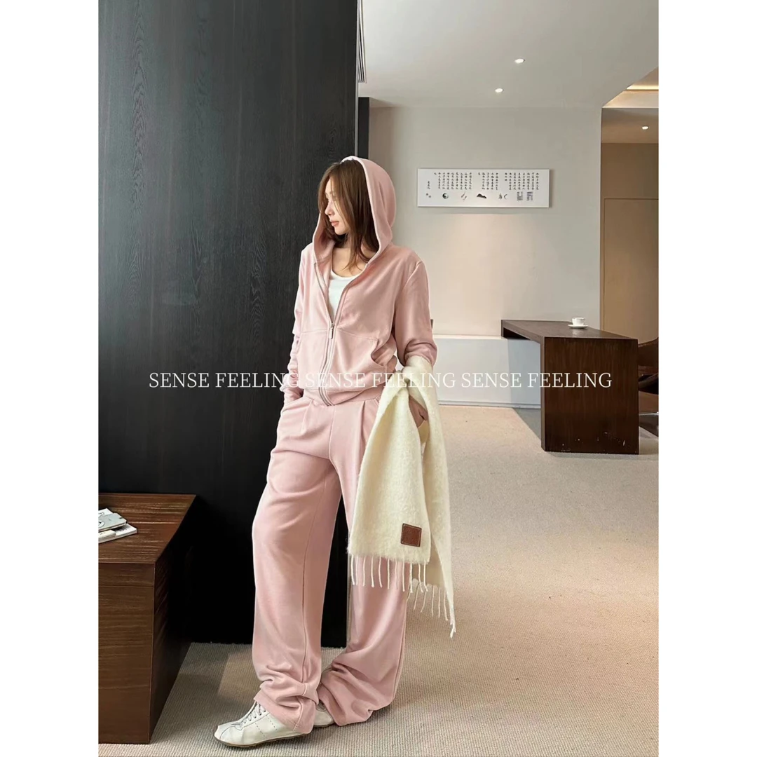 【懒人日记卫裤】极简版型好看宽松慵懒风休闲裤（FE2531#）FEELING