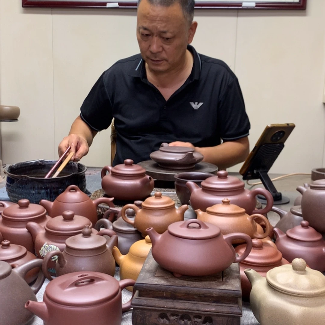 紫泥茶壶哲瓢150 C半手工制作