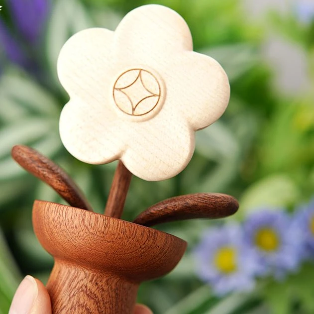 实木有钱花扩香器摆件