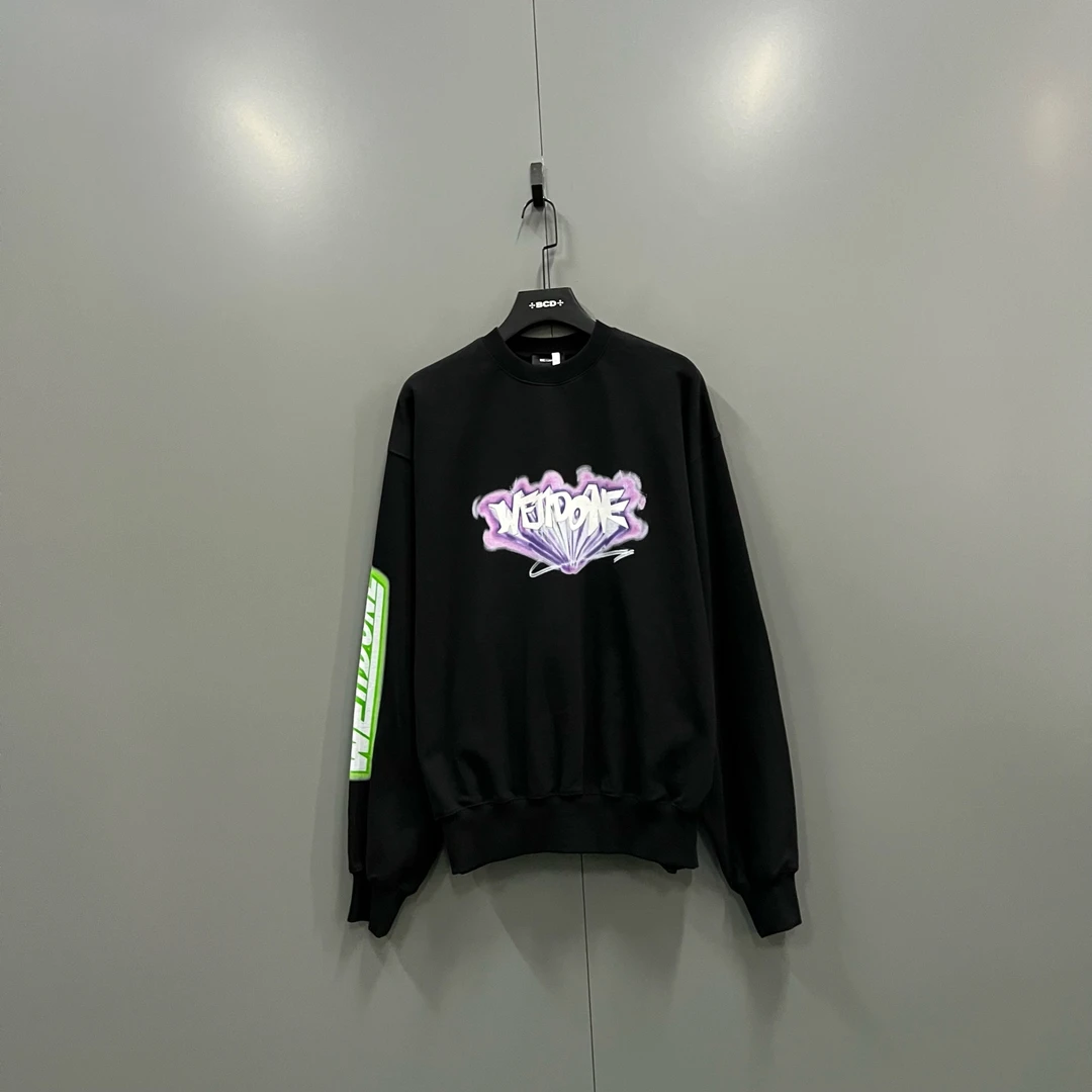 未使用 WE11 DONE h927 胸口logo印花卫衣 018956
