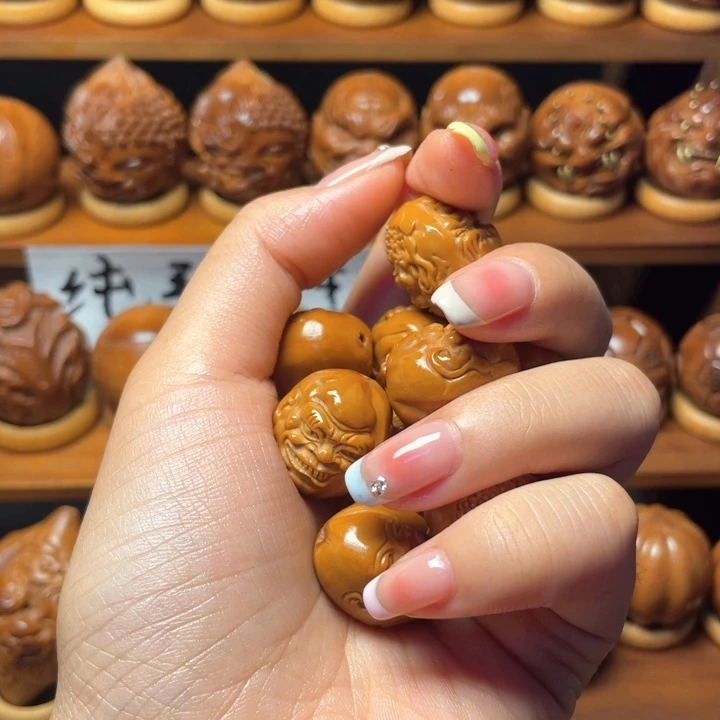 狼***牙橄榄核手串/手链十八罗汉手串