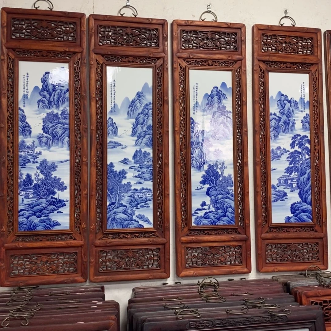 瓷1.2*36*4景德镇瓷板画柴窑烧制