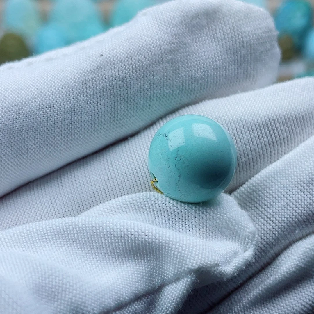 未镶嵌绿松石珠宝奇石13mm