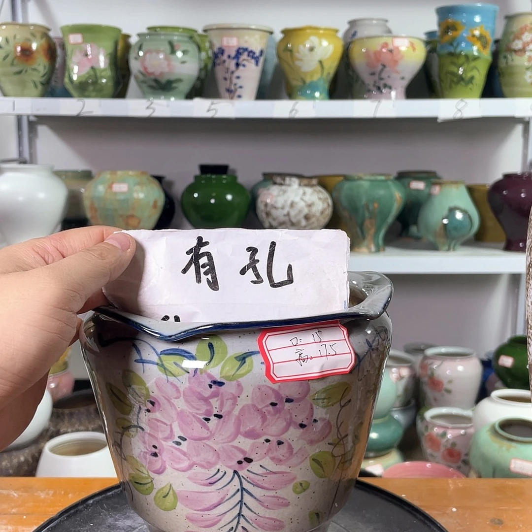 景德镇陶瓷花盆花器中秋国庆