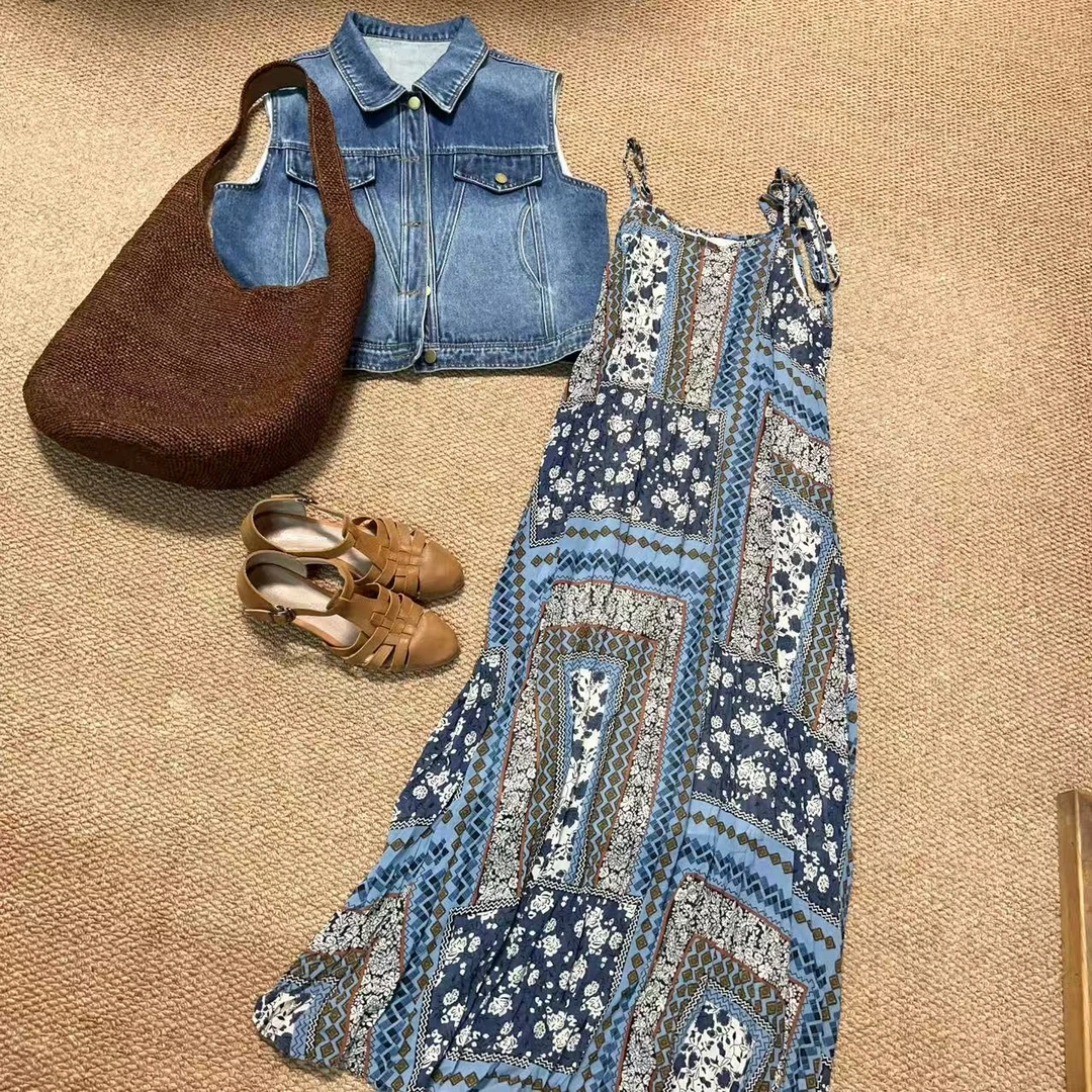 【那尚新品】经典百搭时尚牛仔马甲