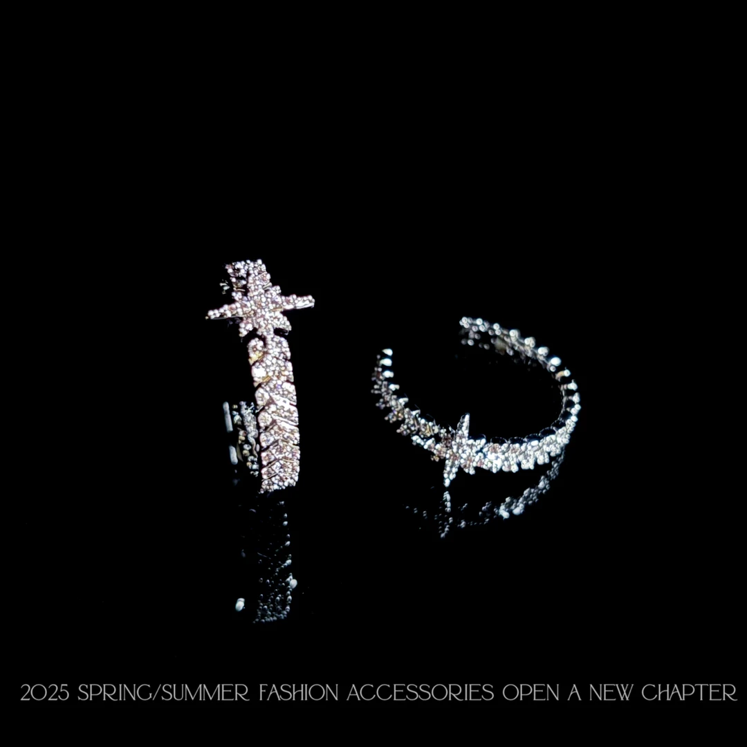 铜合金耳饰 镀k金 2025款C6921【星芒环圈】AUYING MUMU 耳钉