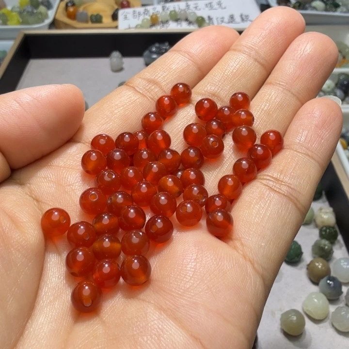 未镶嵌和田玉珠宝半成品卡六50颗
