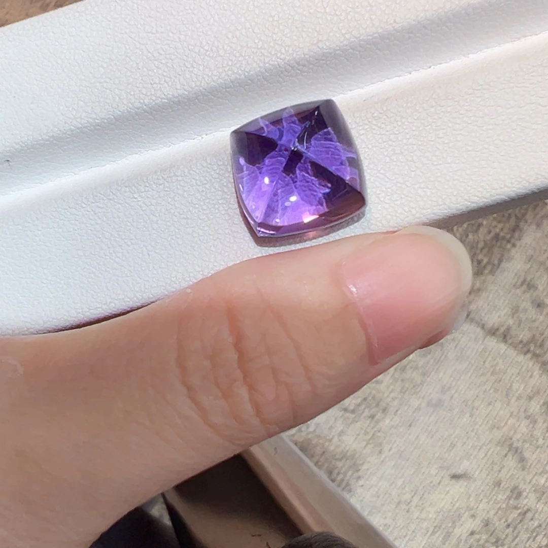 未镶嵌珠宝半成品紫晶14.6ct唐塔