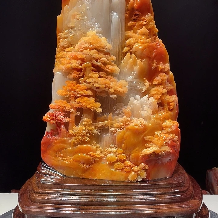 艾***》寿山石山水画作品欣赏
