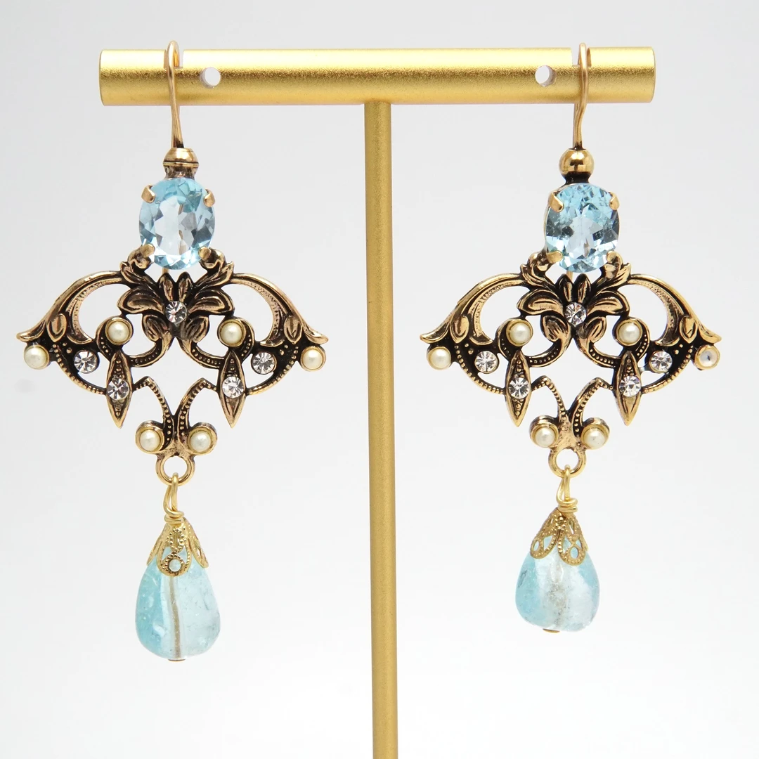 铜合金耳饰 铜合金耳饰 翡冷翠耳钉 佛罗伦萨耳饰手作DY55