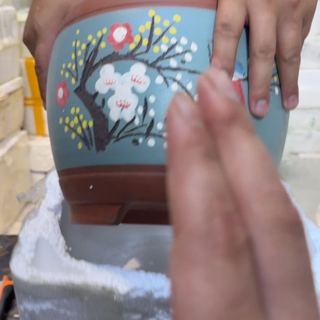 紫砂花盆口径20厘米