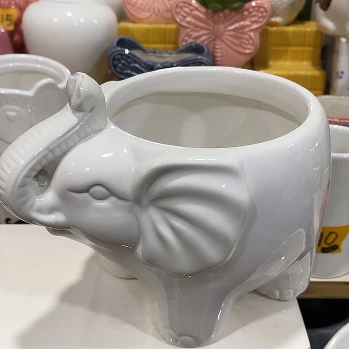 陶盆有孔 瑕疵针孔漏釉介意勿拍口 12高12