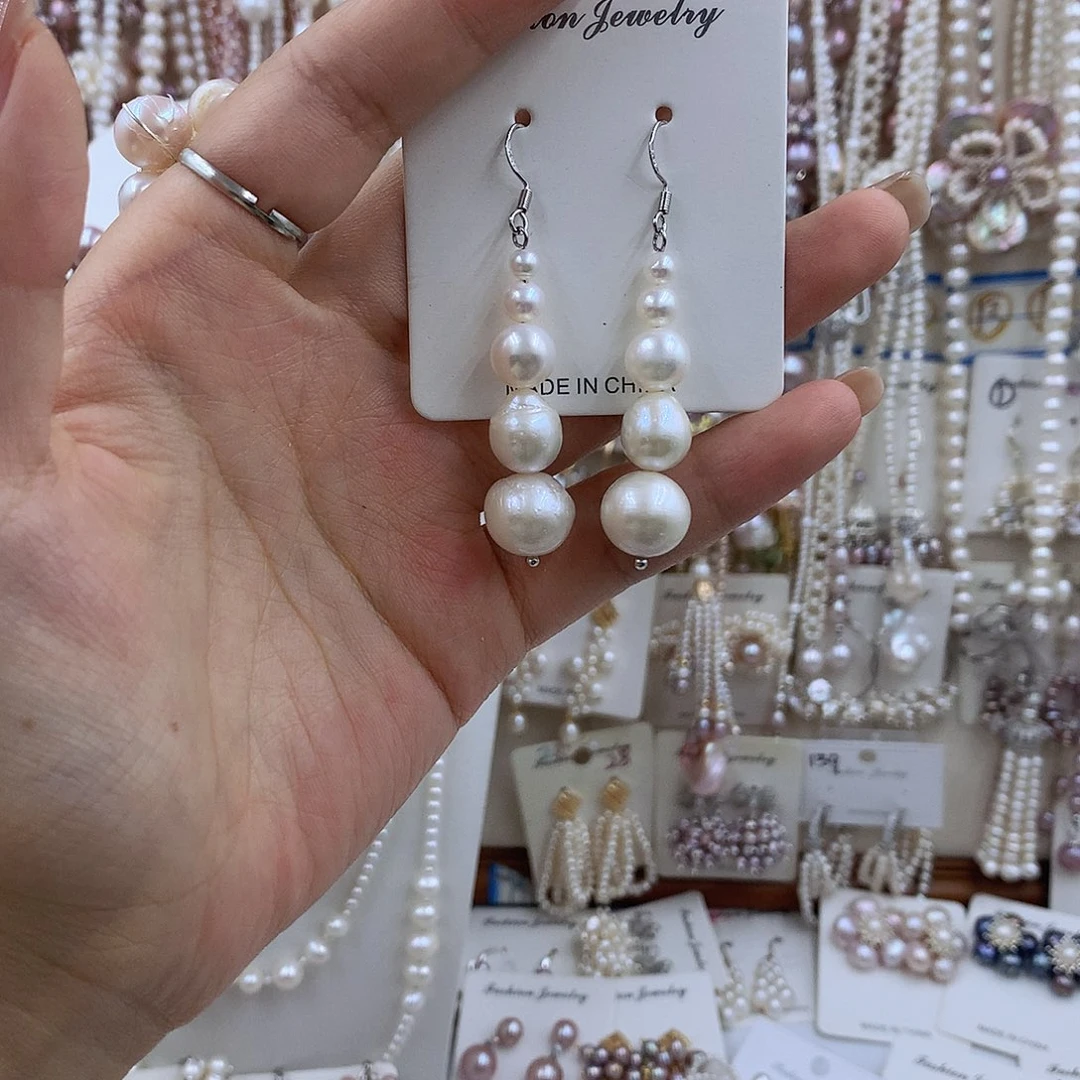 项链银S925镶嵌淡水珍珠