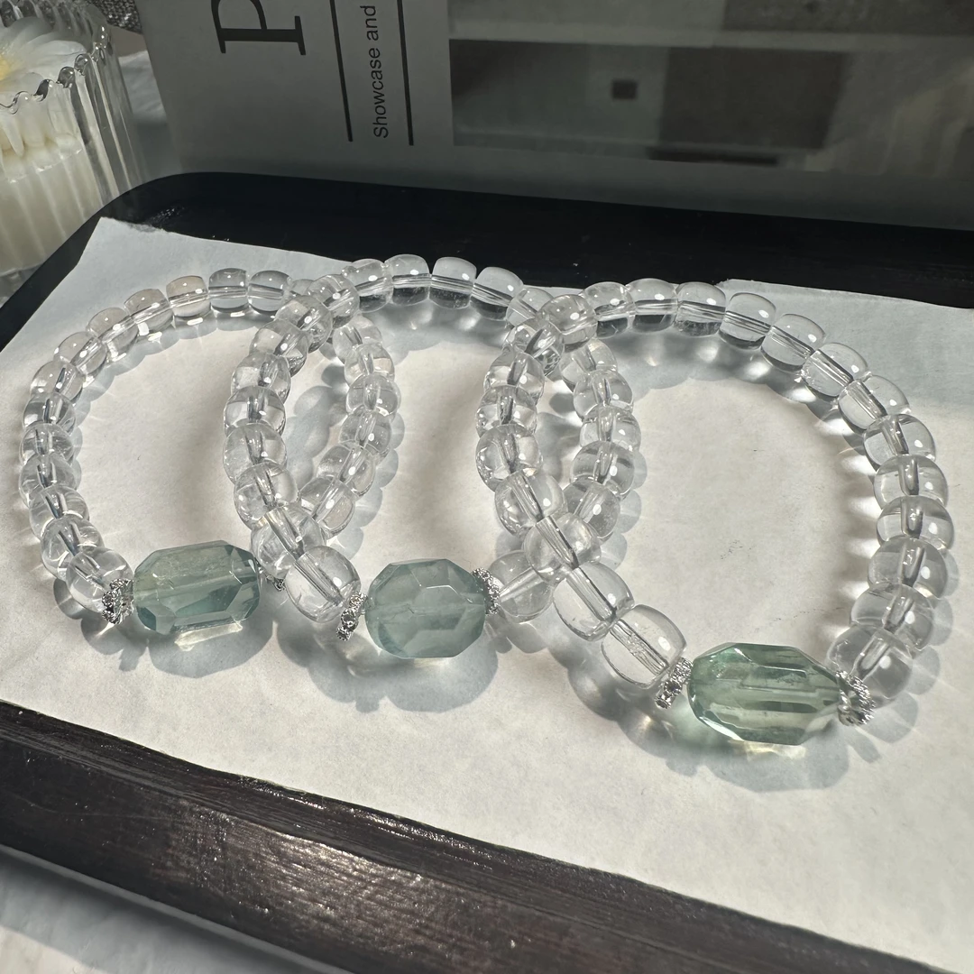 【小院甄选】原创白水晶老型手链约8mm 多样性发一件1851EZH