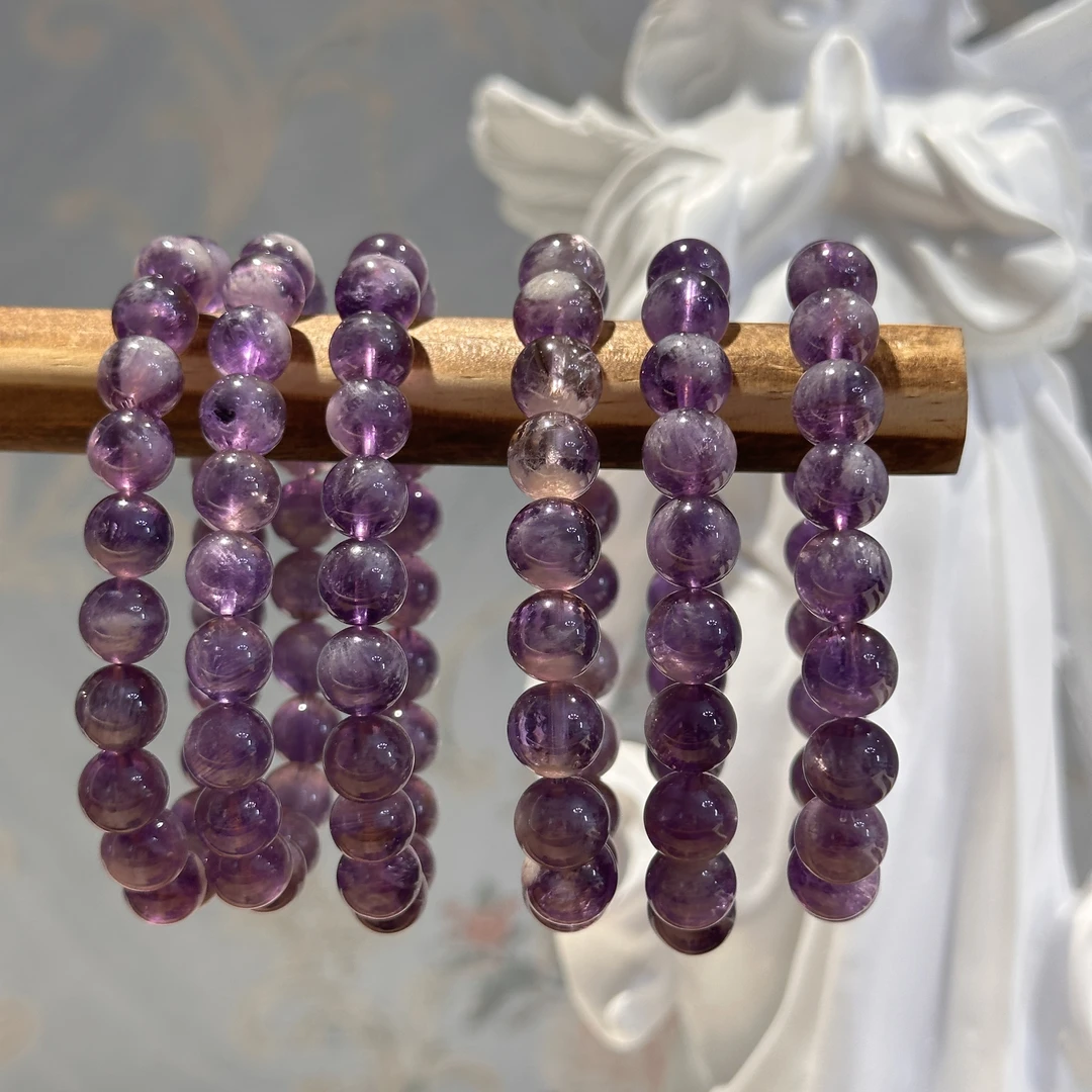 天然水晶紫兔毛手串 多样性发其一 T55