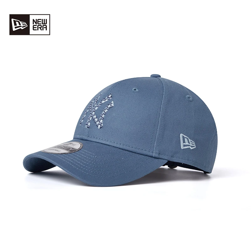 NEW ERA纽亦华春夏时尚百搭棒球帽情侣NY格纹刺绣硬顶帽潮940