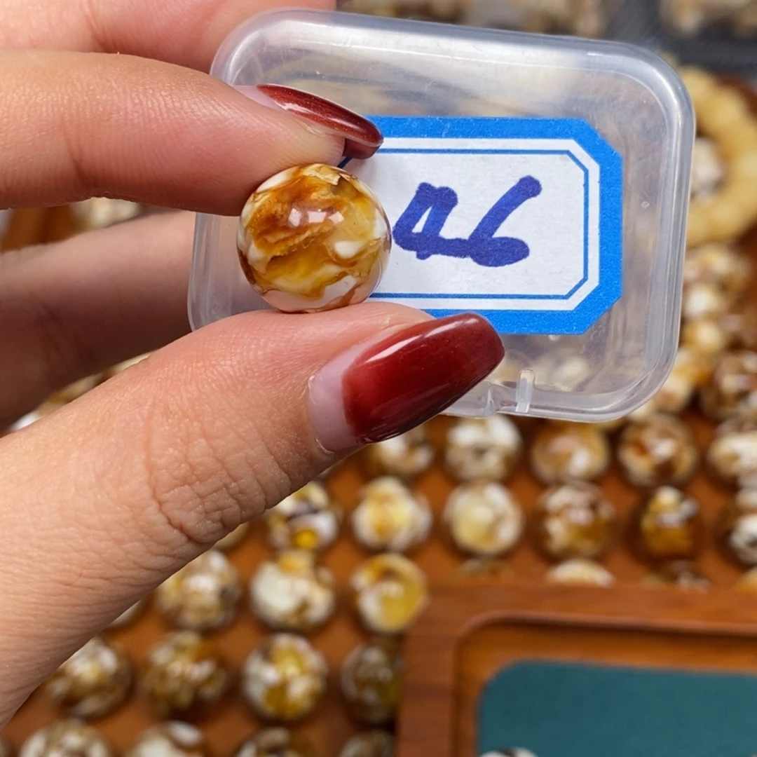 把件猴头核桃沁色圆珠老型46