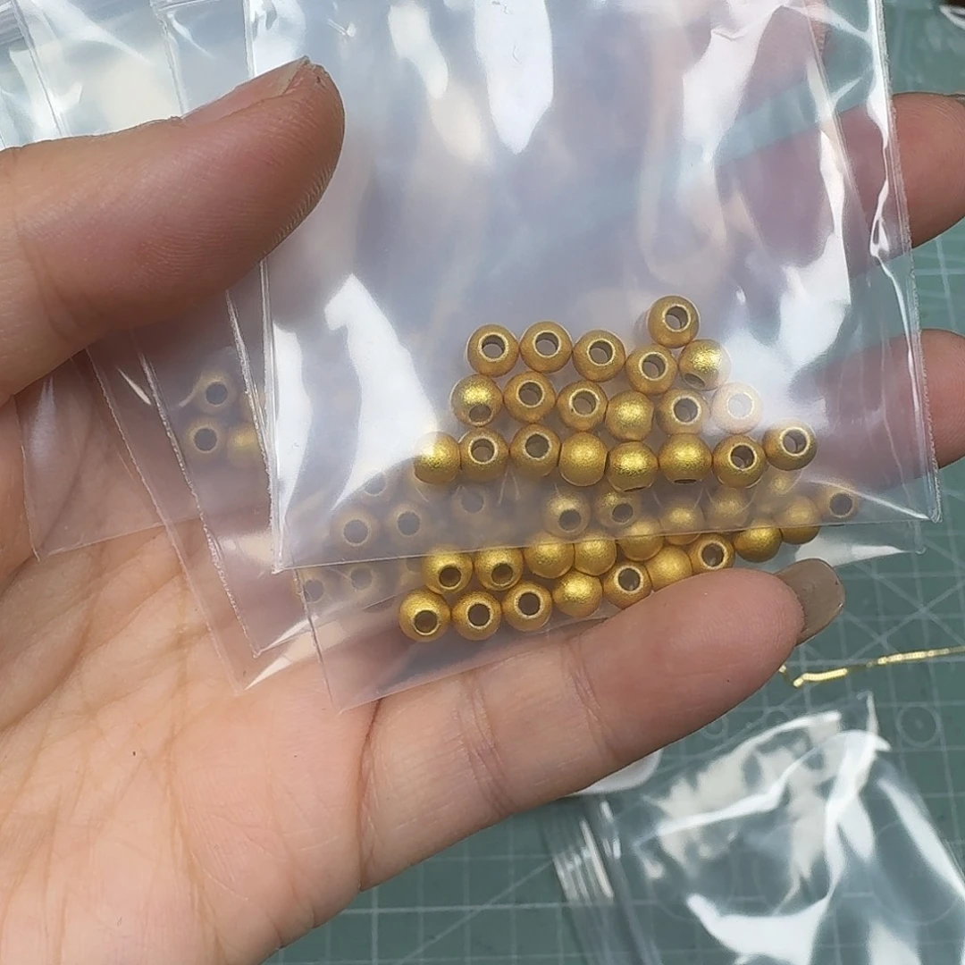 钛钢合金金色珠子