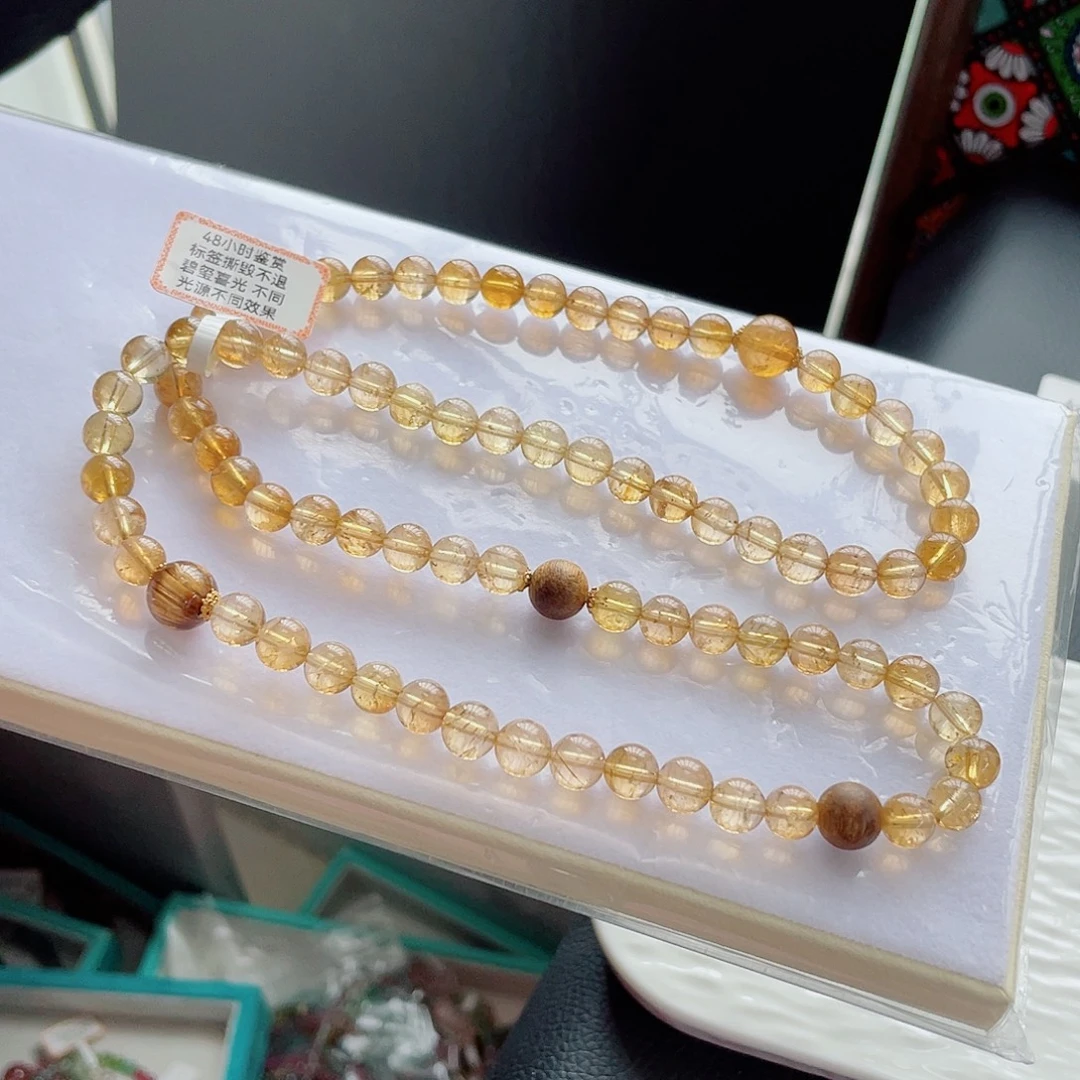 未镶嵌手链碧玺7.4mm左右