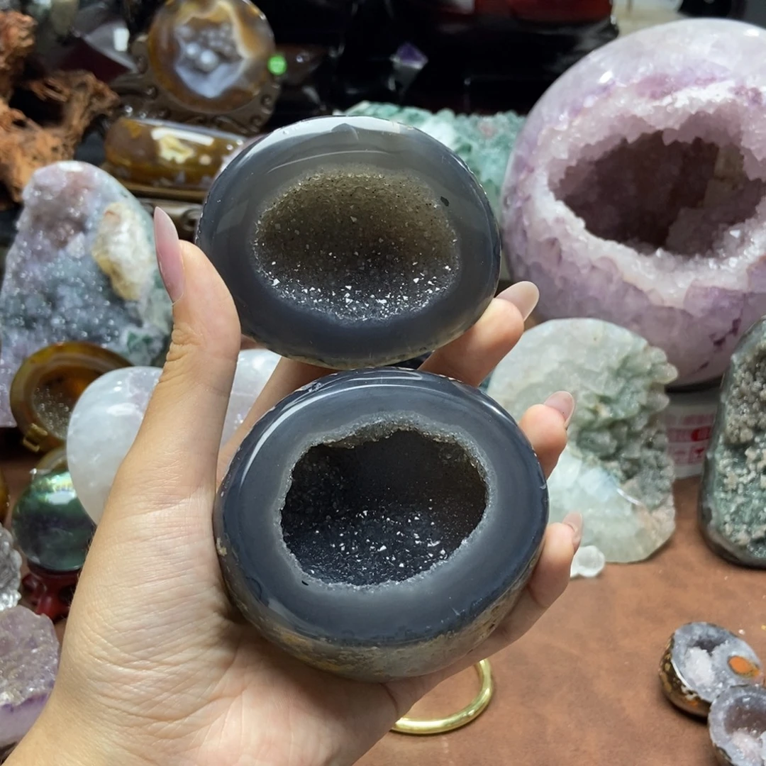 乖***毛紫晶摆件未镶嵌水晶