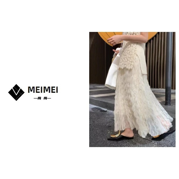 XMM.《仙女半身纱裙》春季时尚百搭洋气气质中长款半身纱裙-66619