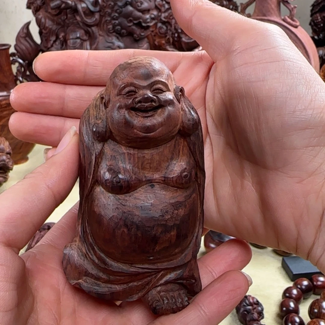 【闪购商品】黄花梨/降香黄檀静*弥勒 手把件