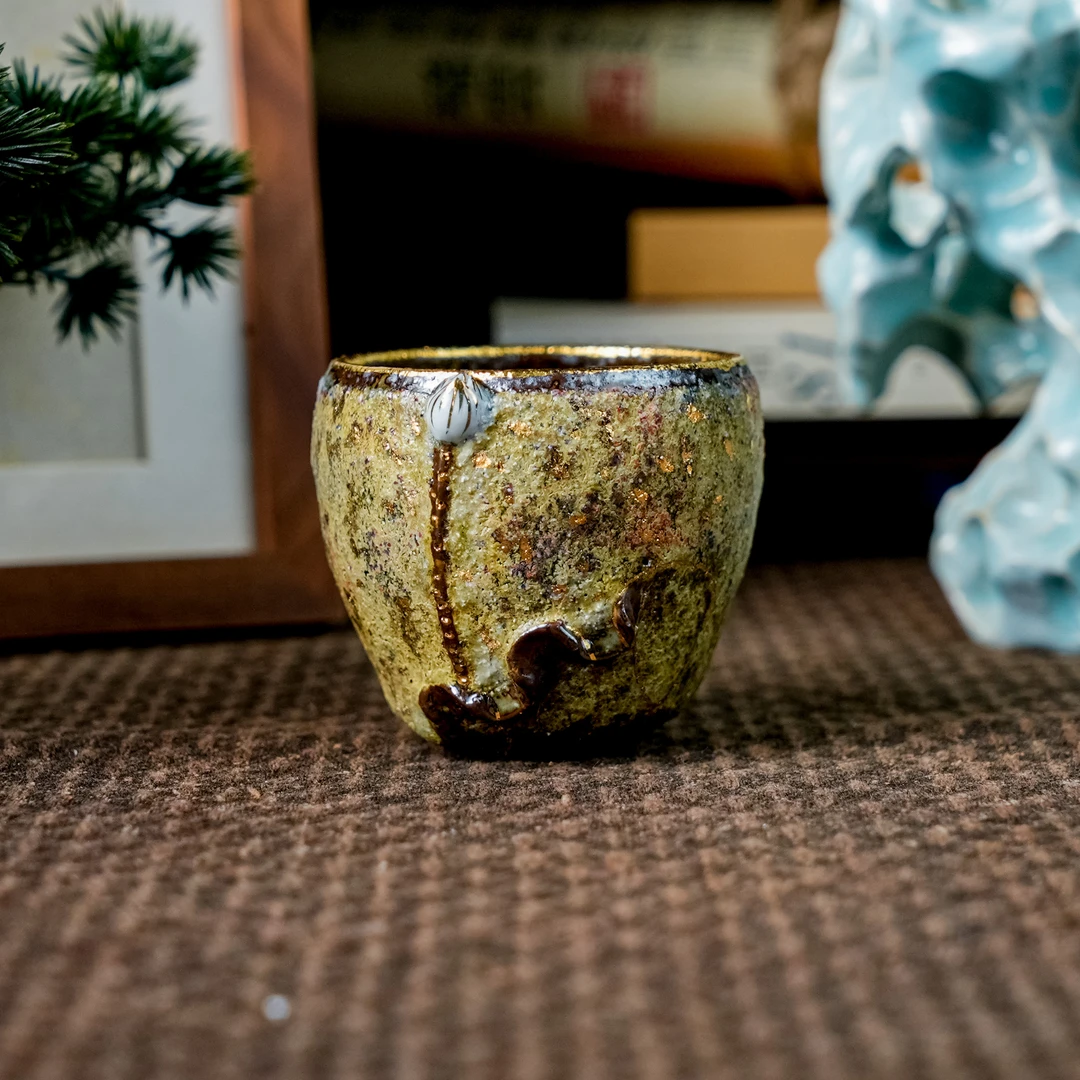 【高越】暗金岩矿荷花窑变主人杯 100ml GYS175