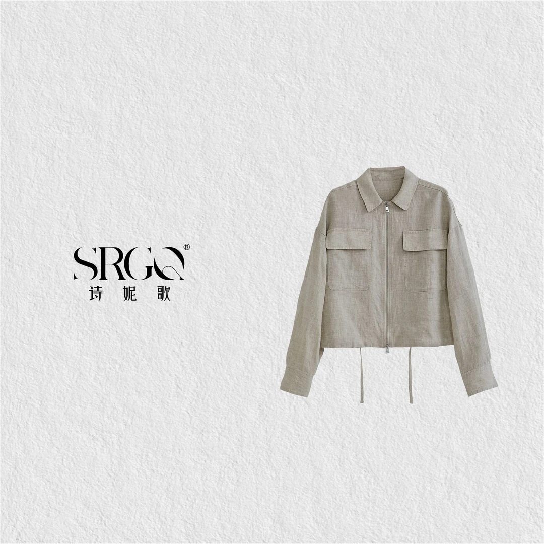 zhang&bai | 亚麻外套 高质感老钱工装亚麻外套夏薄款