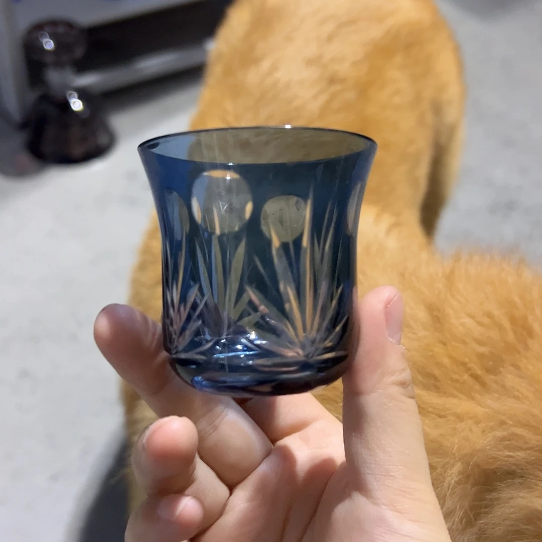 水晶玻璃高脚款微瑕一个