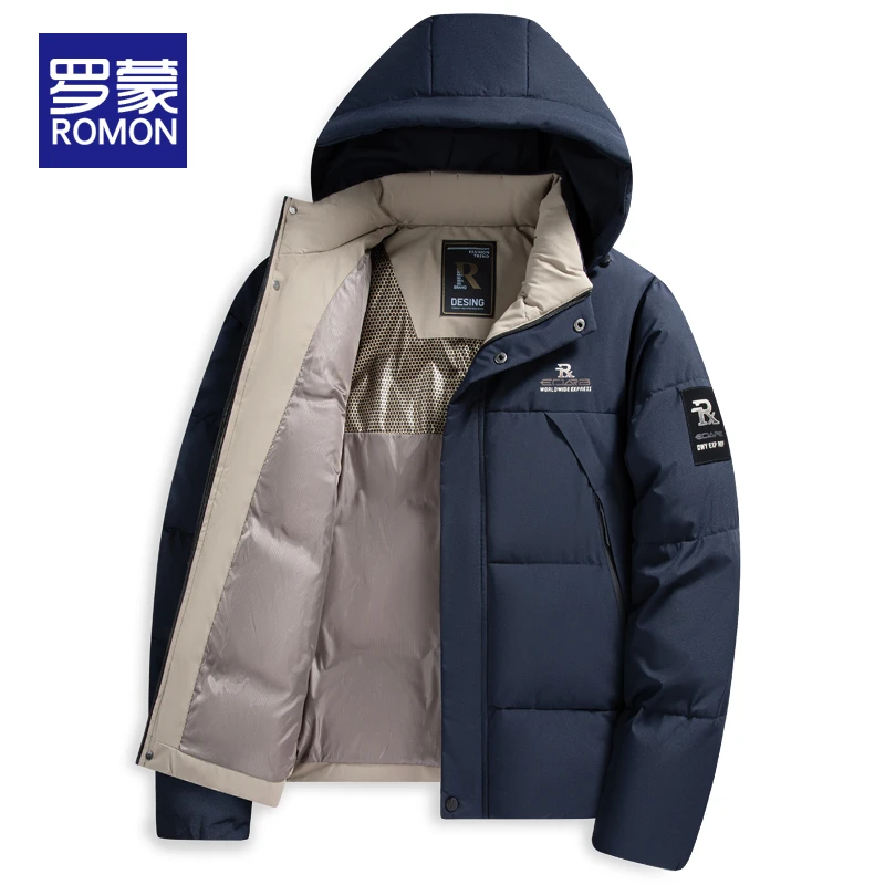 罗蒙中老年男装可拆卸帽棉服男冬季百搭男士防寒保暖棉衣外套男款