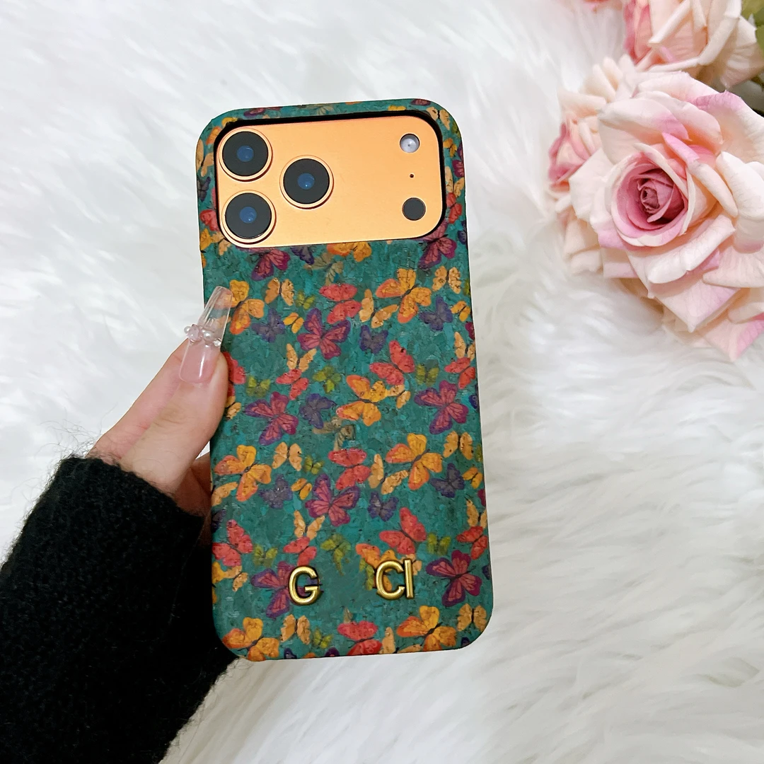 复古油画木质纹蝴蝶适用于iPhone17promax手机壳防摔苹果17/16