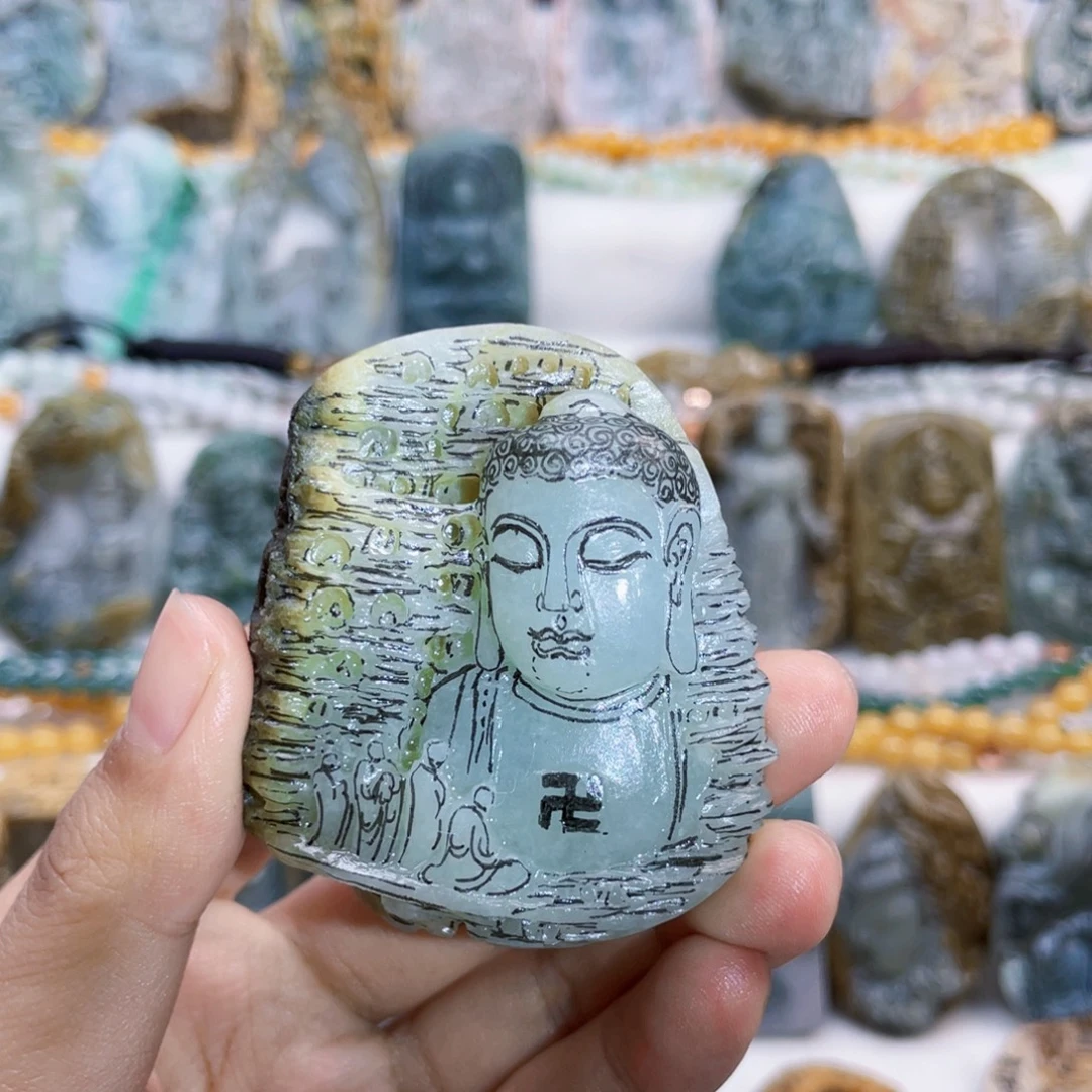 高***里定制翡翠未镶嵌纯天然翡翠A货定制