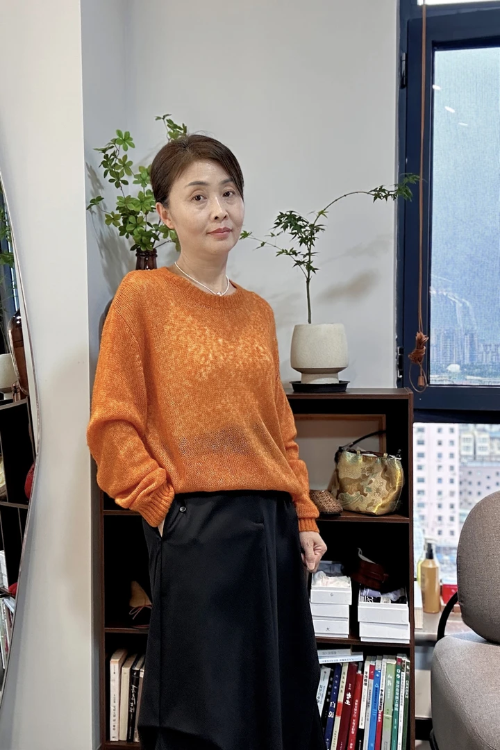 女薄款老钱风慵懒风针织毛针织衫秋季圆领镂空常规袖