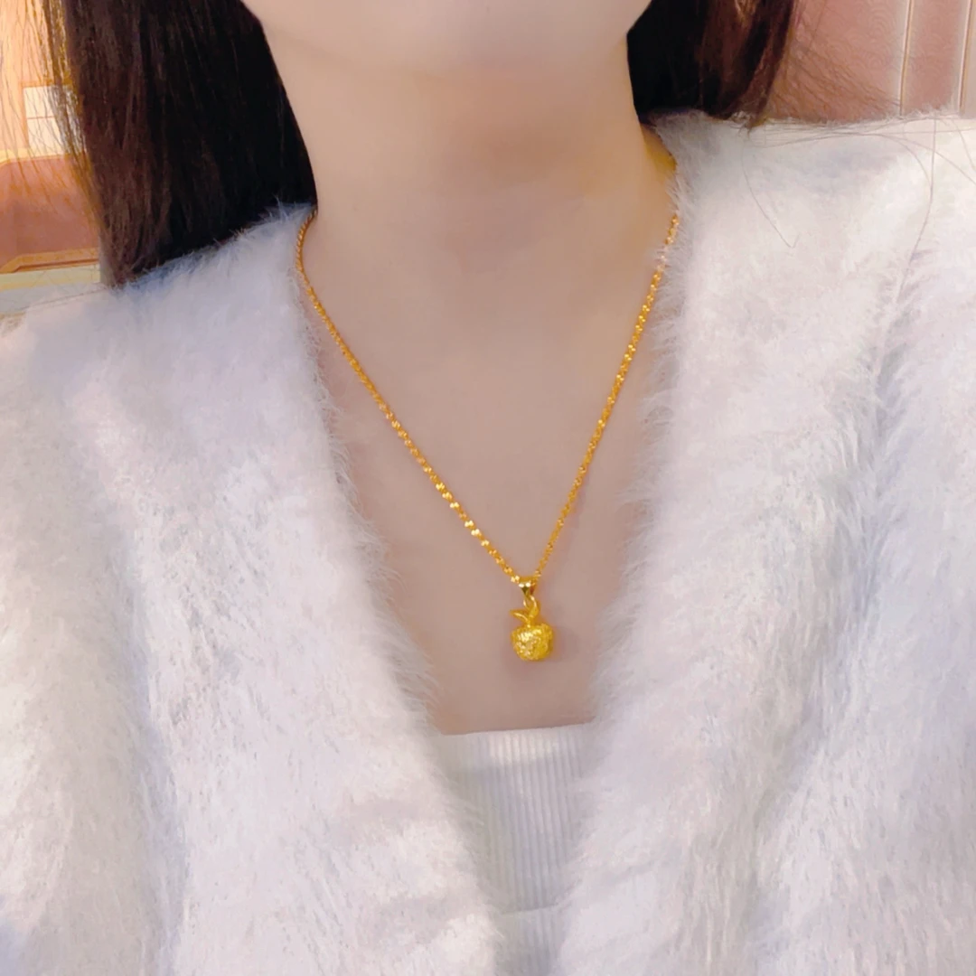 钛钢项链 平安果项链 M扣