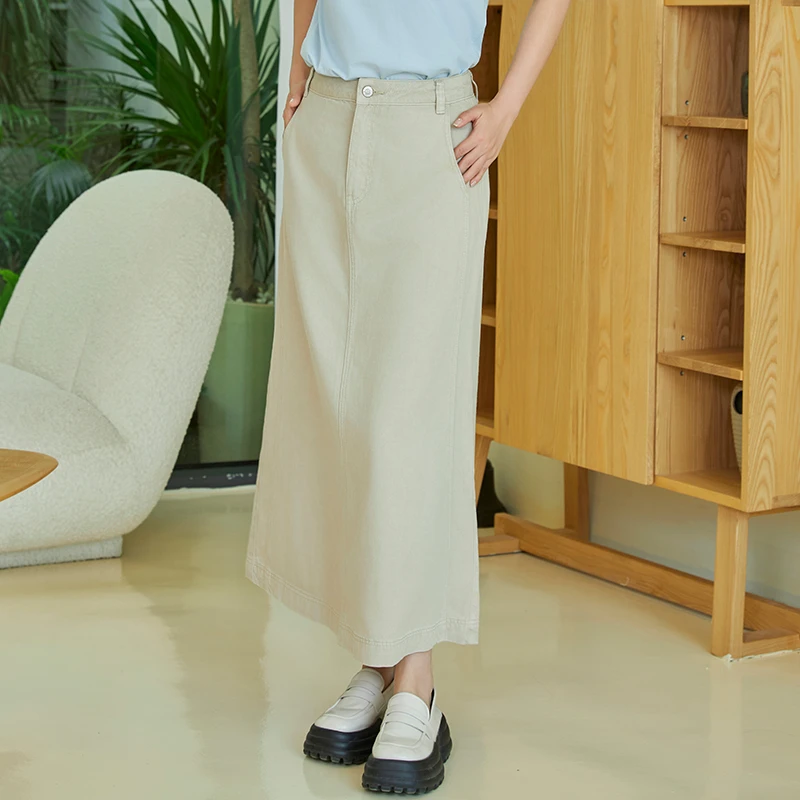 朵以2025夏季新款高腰直筒半身裙牛仔裙T微瑕介意勿拍39DX639153
