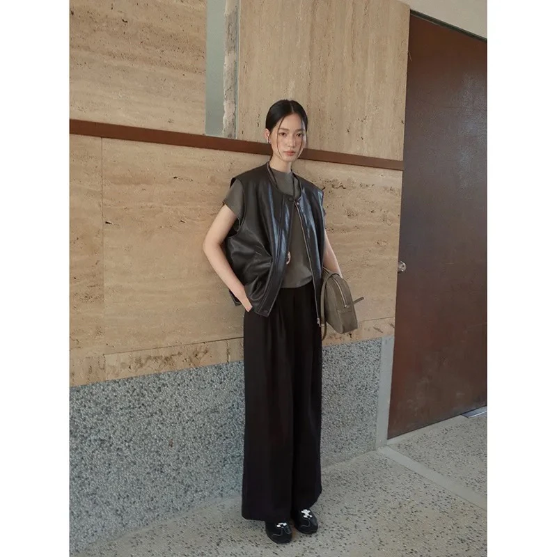秋季韩风「百搭皮马甲」上衣