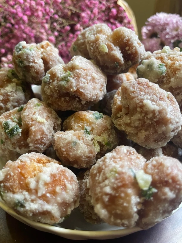 陆丰碣石特色小吃开口笑老虎蛋酥脆可口新鲜纯手工碣石特产小吃
