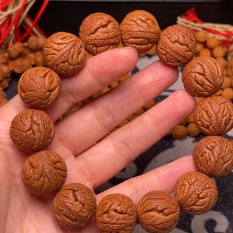 手串桃核龙纹龙珠19