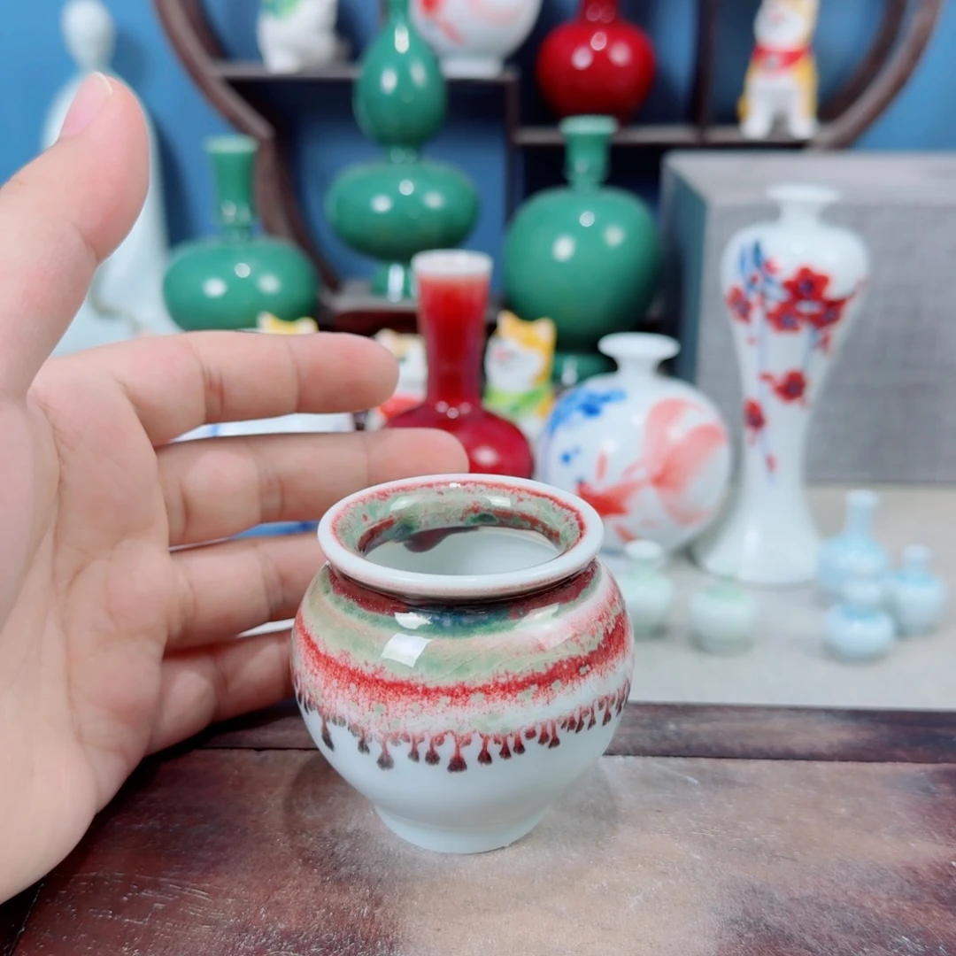 陶瓷手工小花器摆件