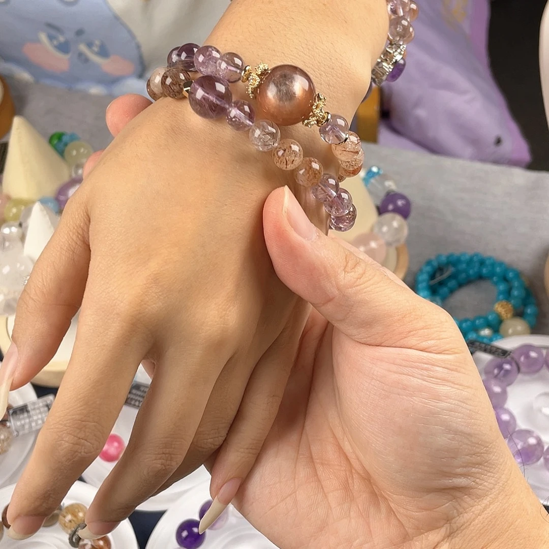 银S925镀金镶嵌手链水晶