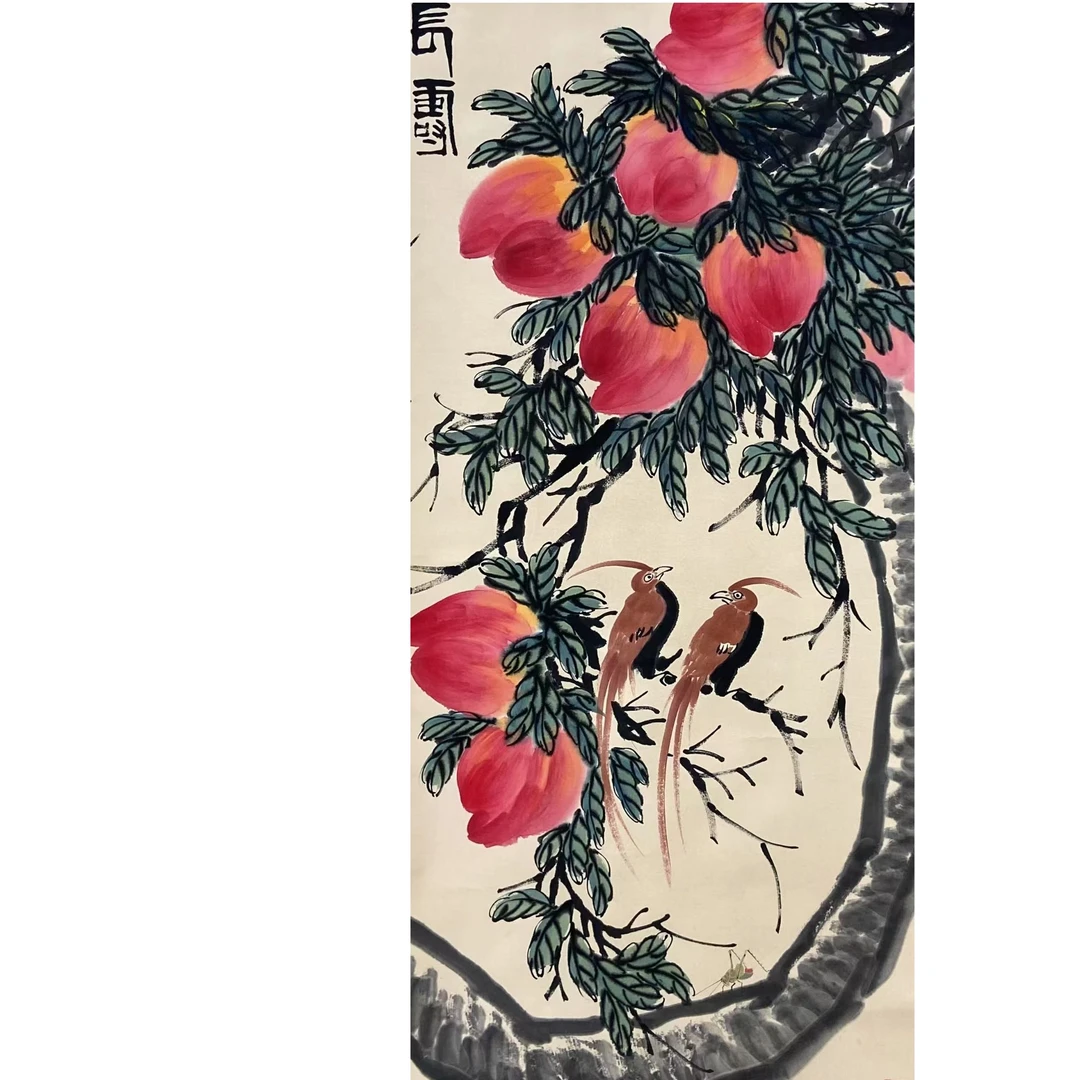 齐 花鸟立轴135 65 7.8平尺