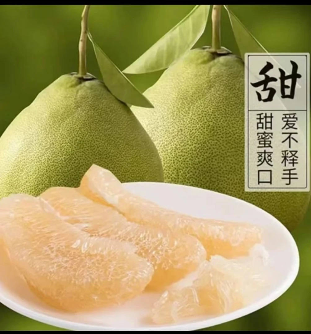 福建仙游度尾文旦柚 5斤清甜多汁 当季新鲜水果现摘 无孔蜜柚子