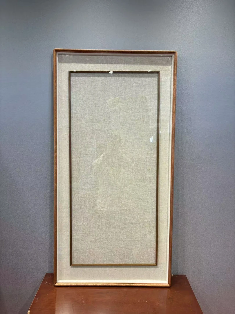 【星驰】60x120麻布乌檀榫卯框中画框【内框50x100】