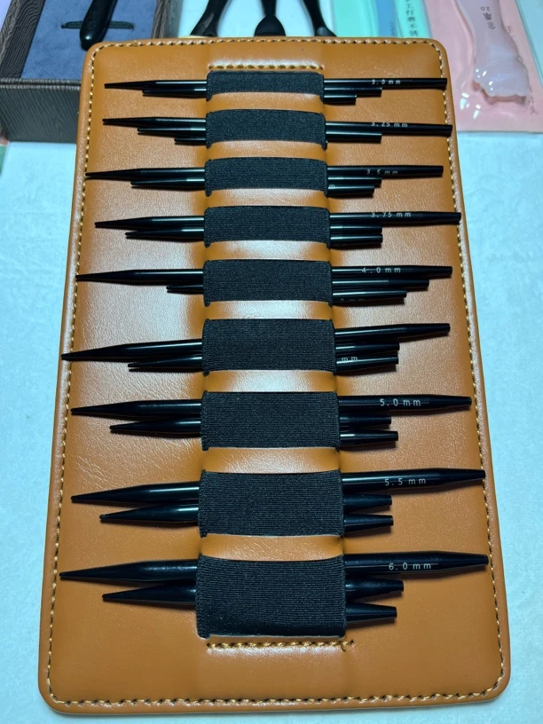 高档可拆卸不锈钢氧化铝环形针袖子针手工编织直针