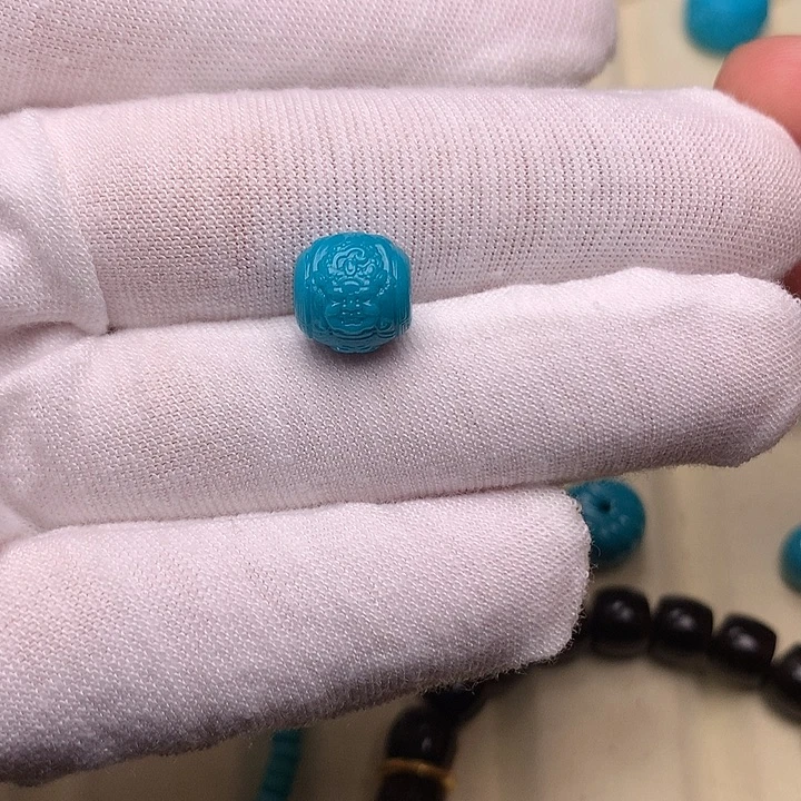 绿松石未镶嵌绿松石黄财神9.3